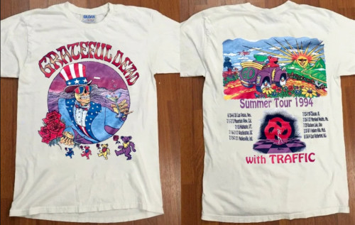 Vintage NWOT 1994 Grateful Dead Summer Tour with Traffic T-Shirt, Vintage Gratef Vintage NWOT 1994 Grateful Dead Summer Tour with Traffic T-Shirt, Vintage Gratef