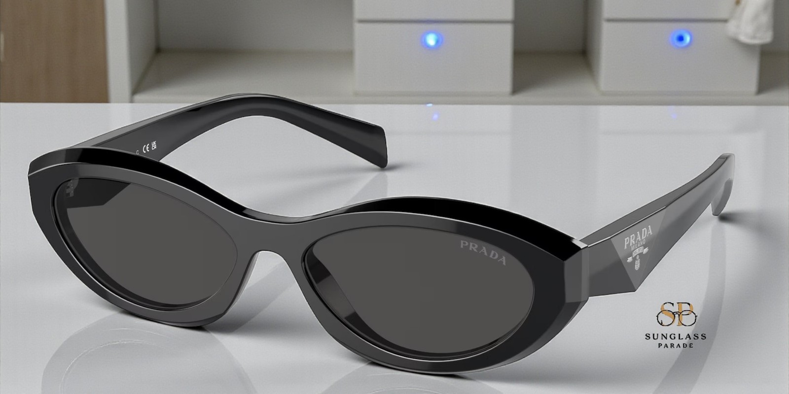 PRADA PR 26ZS 16K08Z Black Dark Grey 55 mm Women\'s Sunglasses