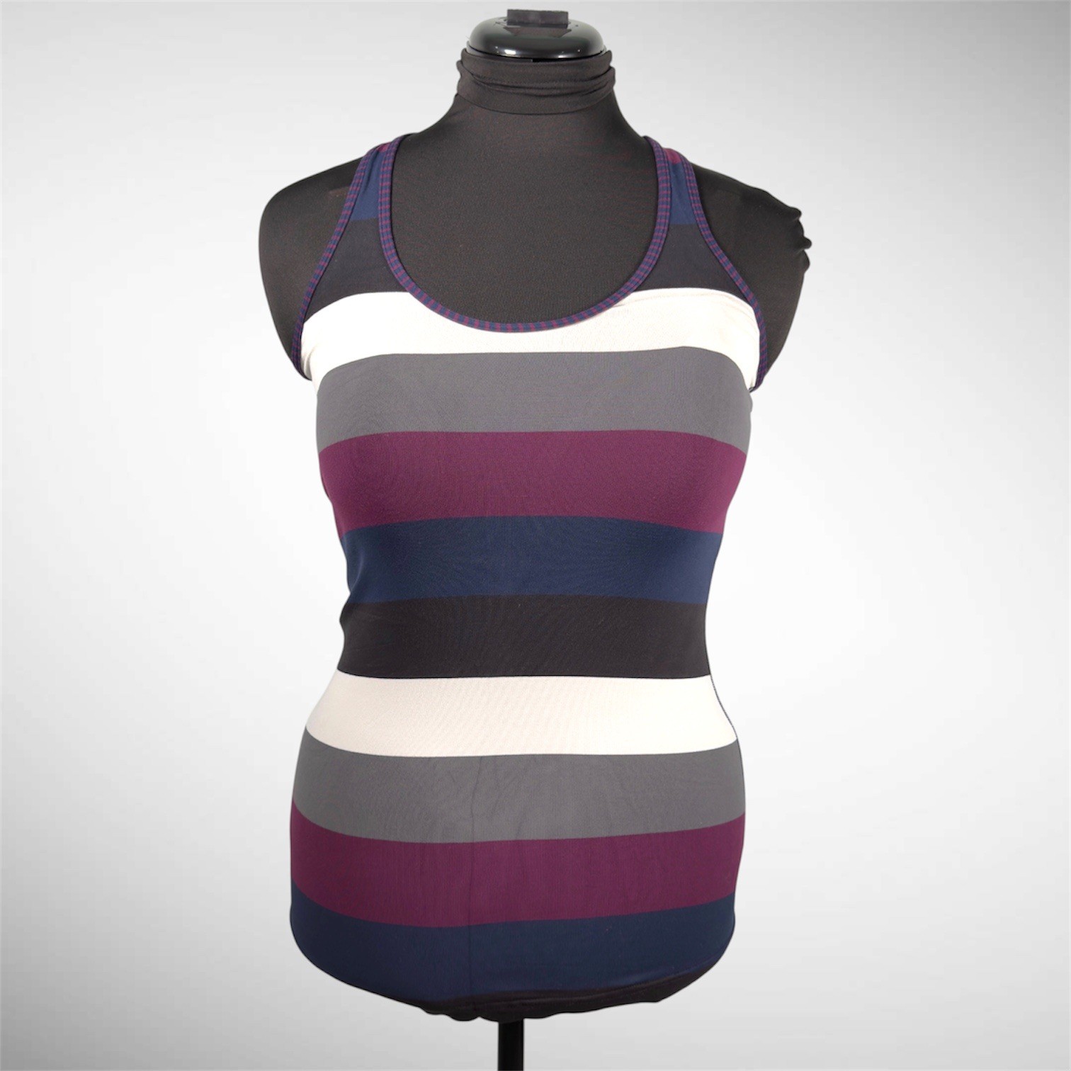 Women’s Lululemon Cool Racerback Multicolor Striped Running Tank Size 6