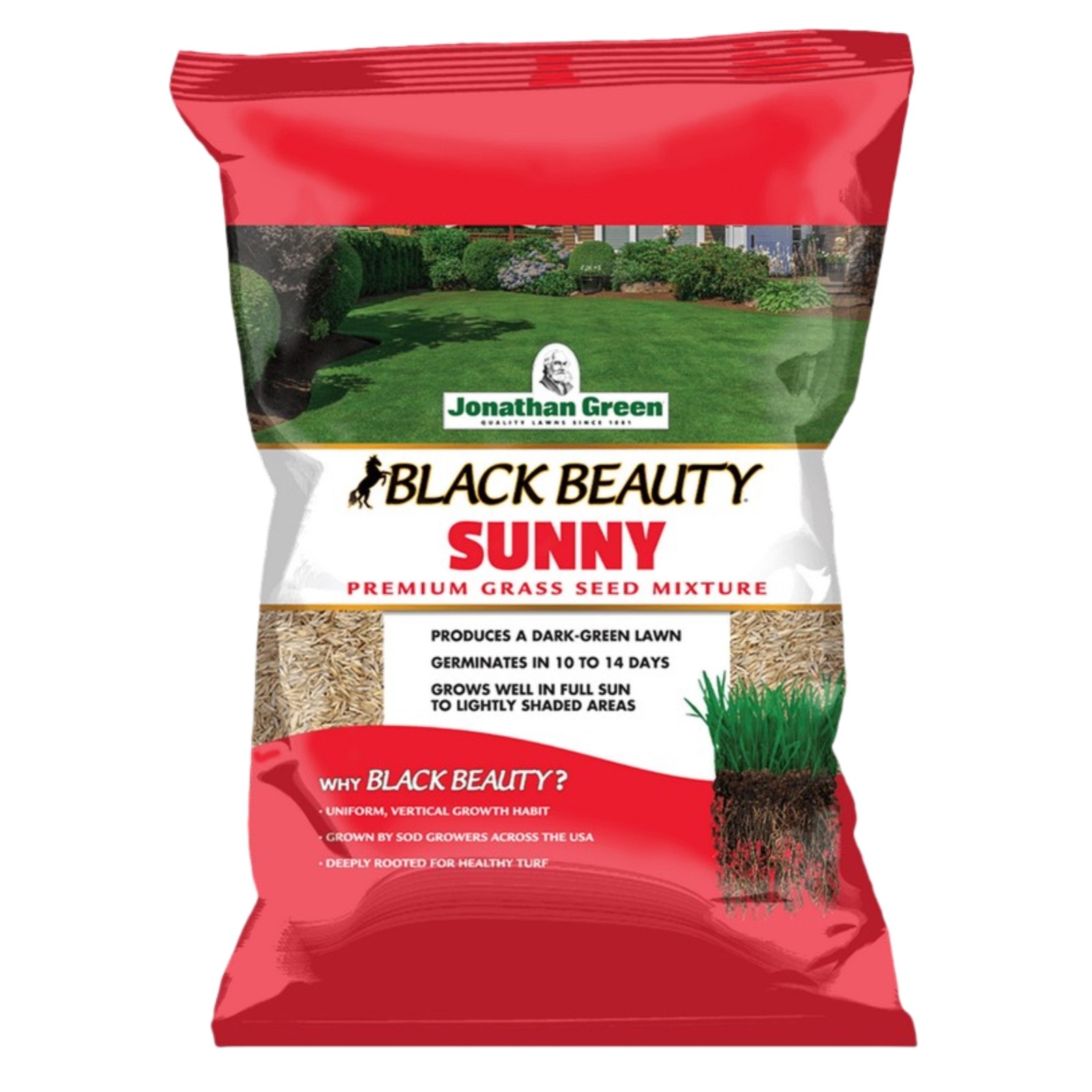 Jonathan Green Black Beauty Sunny Premium Grass Seed Mixture, 25lb