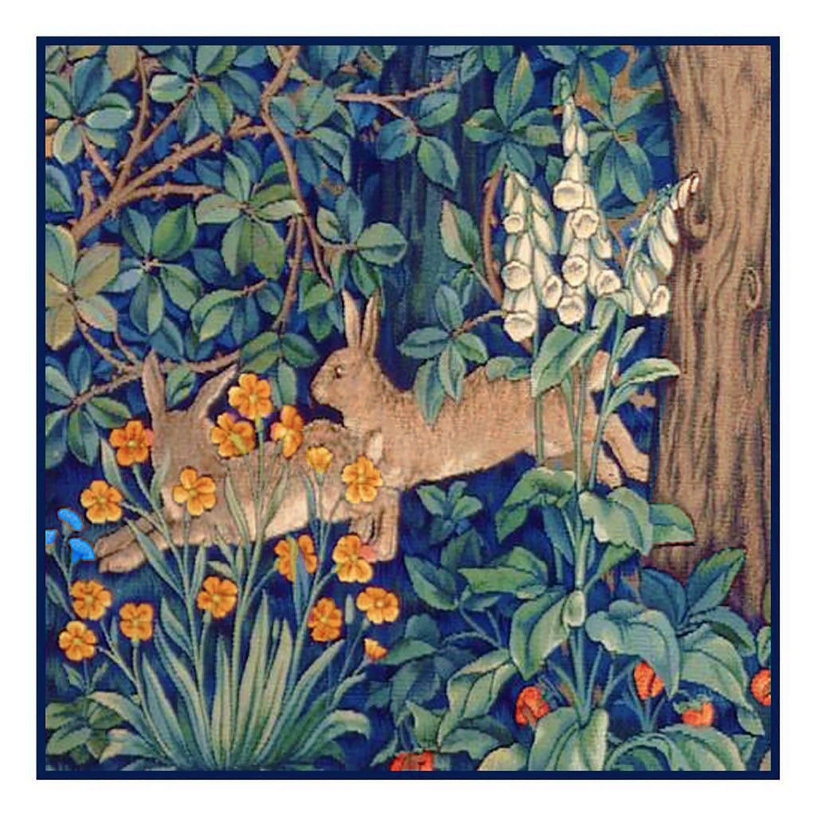 William Morris Forest Rabbits from Tapestry Counted Cross Stitch Chart Pattern