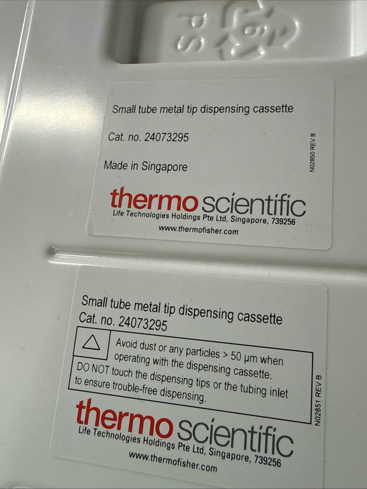New Thermo Scientific 24073295 Small Tube Metal Tip Dispensing Cassette
