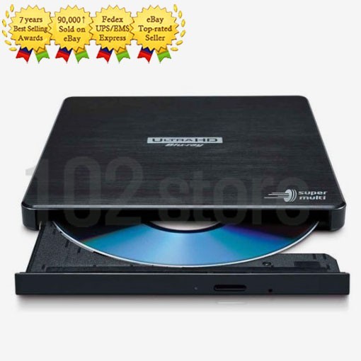 Hitachi-LG BP60NB10 Storage Portable External 6X Ultra HD 4K Blu-ray Burner
