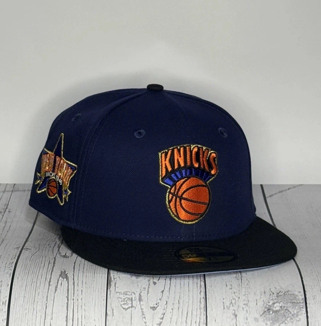 New Era 59FIFTY New York Knicks EST Hat Club Light Blue UV Fitted – Navy/Black