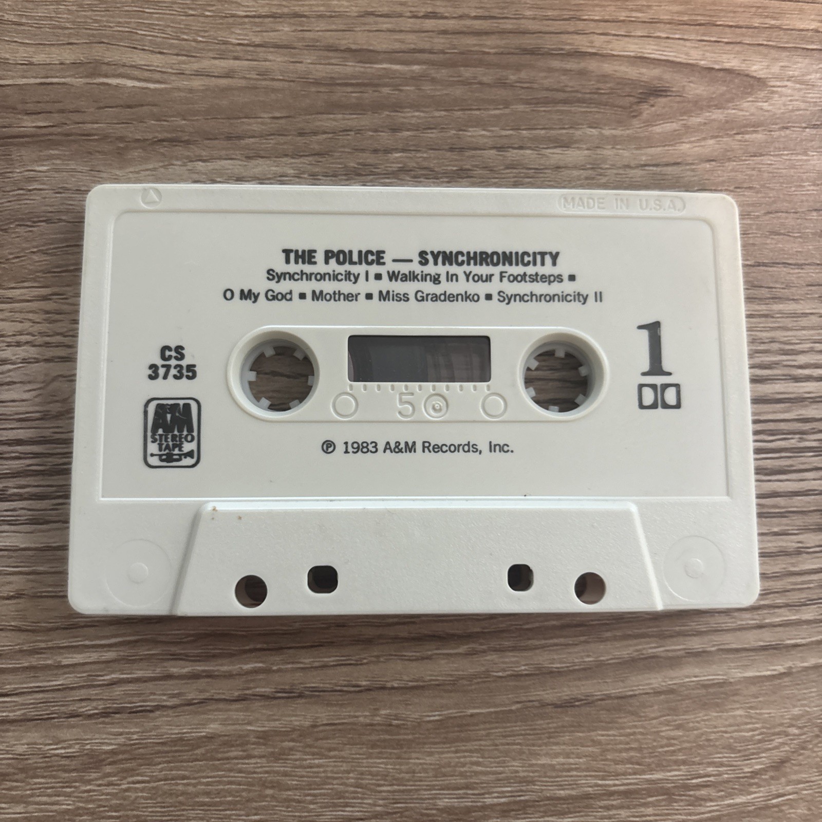 The Police - Synchronicity Cassette 1983 A&M CS-3735 ROCK