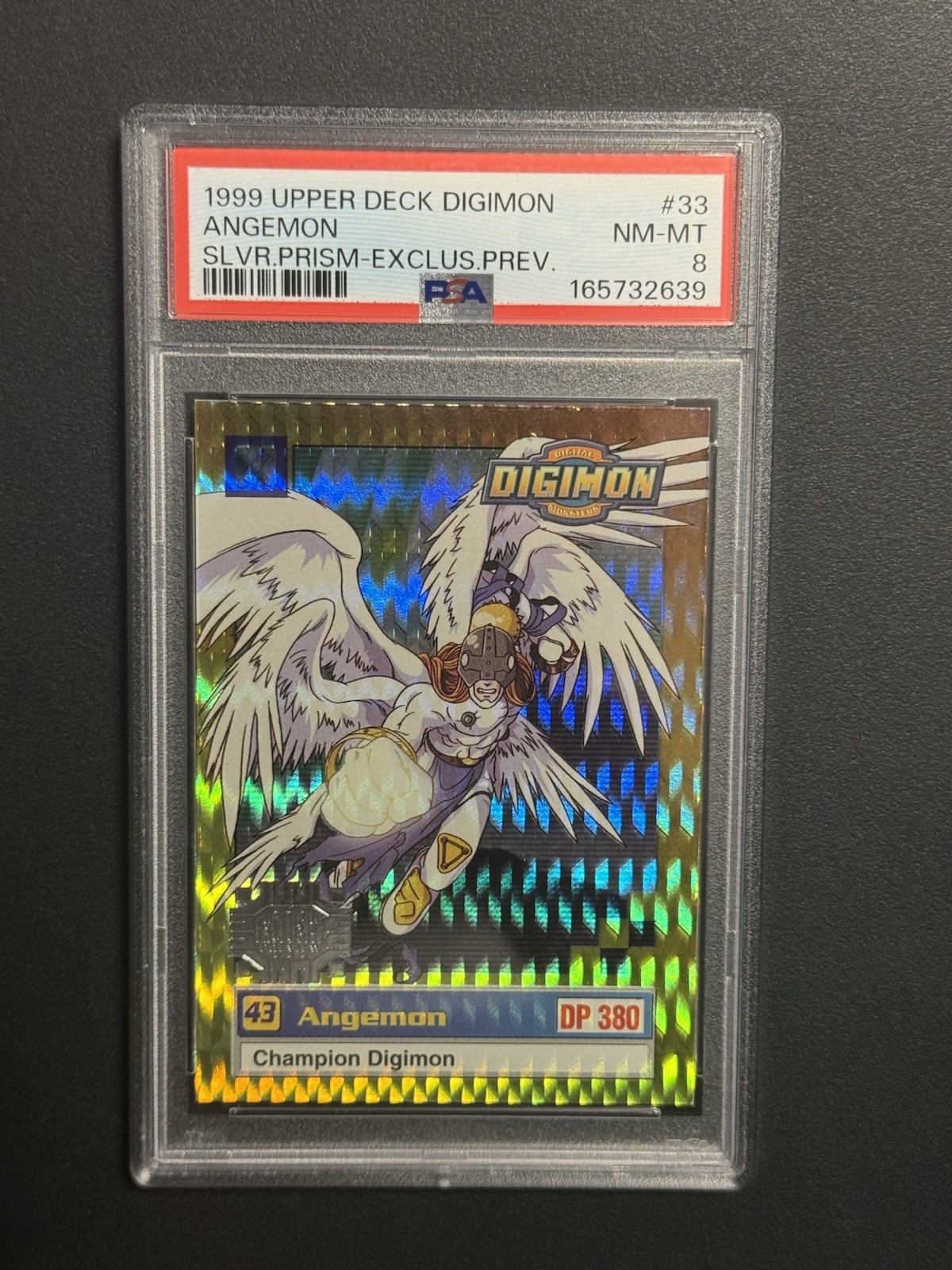 Digimon Animated Series Exclusive Preview Angemon Prism Holo 33 Upper Deck PSA 8 Digimon Animated Series Exclusive Preview Angemon Prism Holo 33 Upper Deck PSA 8