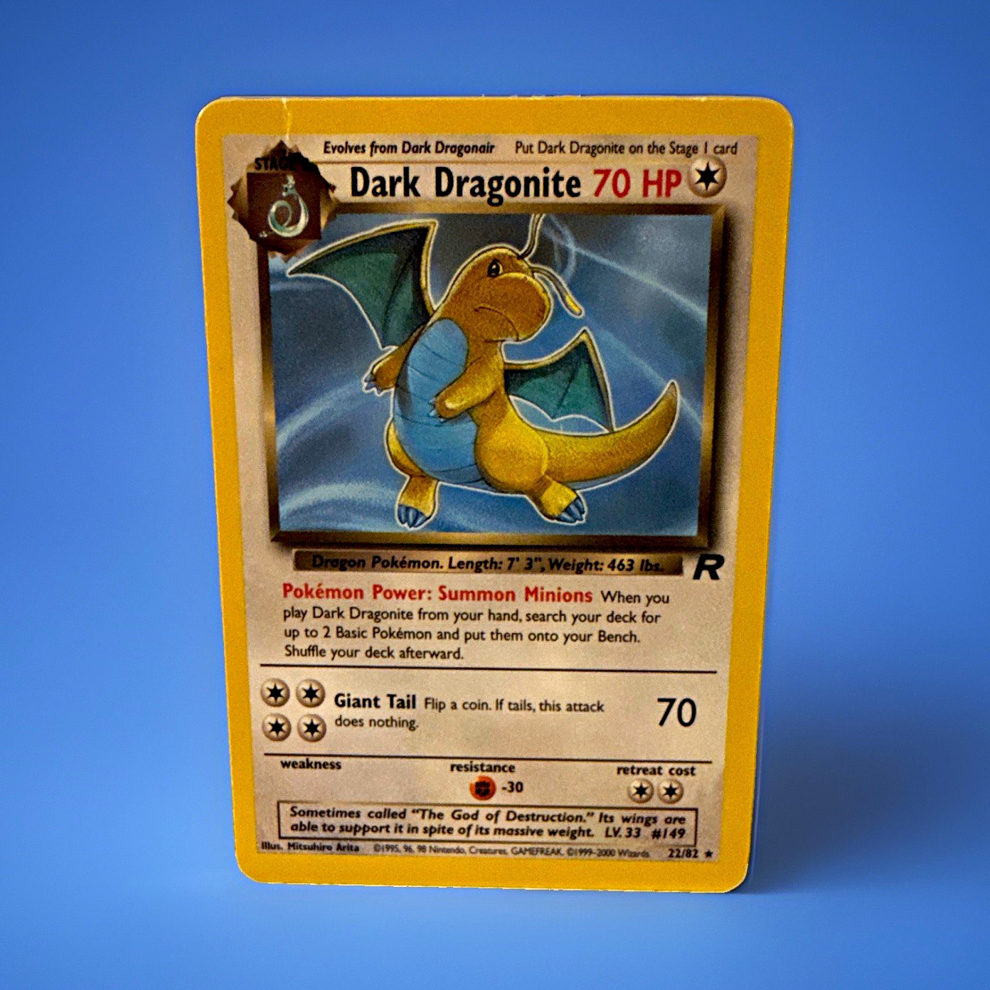 Dark Dragonite 22/82 Team Rocket Rare Regular Unlimited 70 HP English