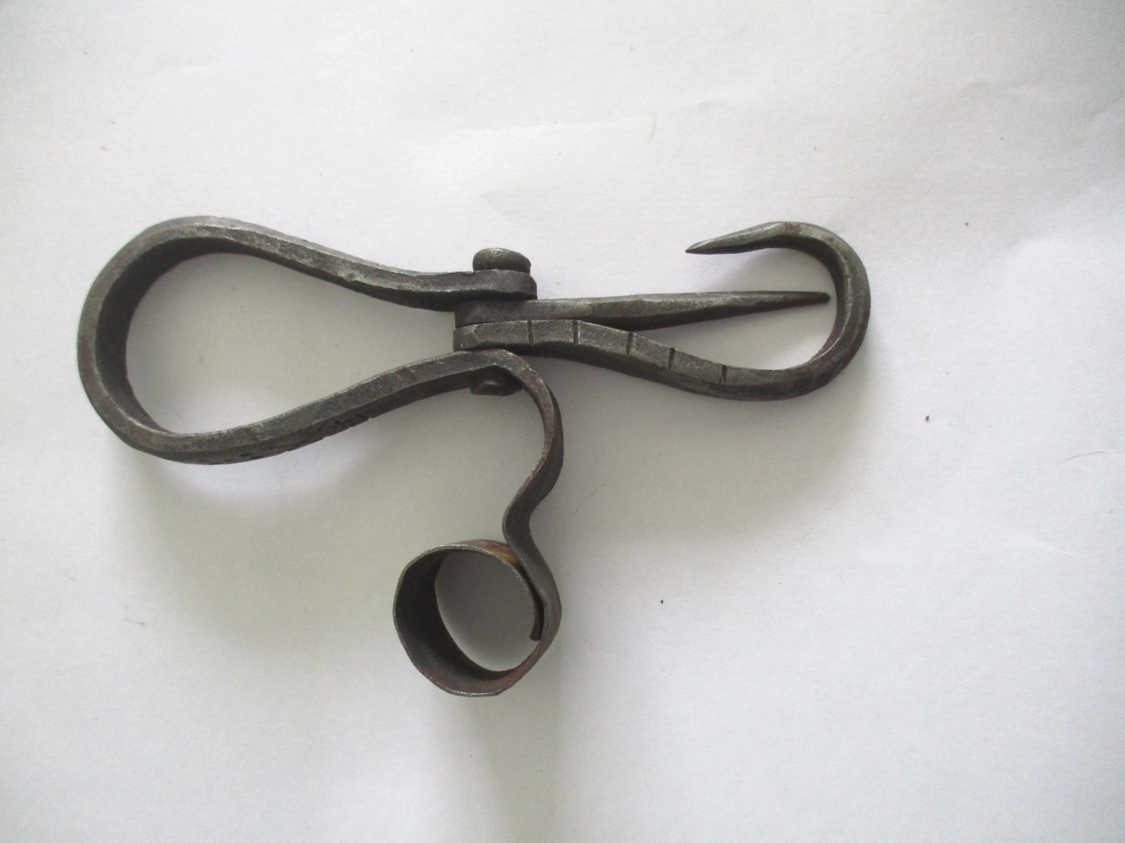ANTIQUE FOLDING MINERS CANDLESTICK STICKING TOMMY RARE UNUSUAL 1900\'s .