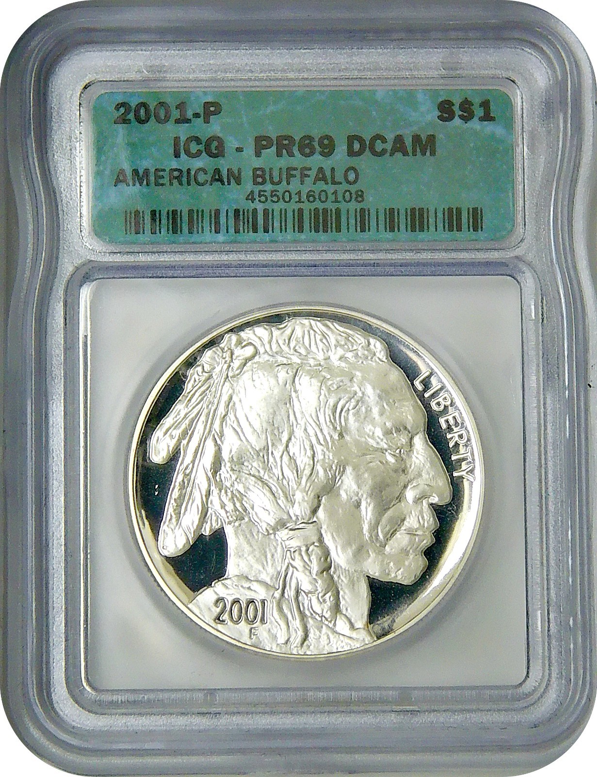 2001 P American Buffalo $1 ICG PR69 DCAM Gem Proof