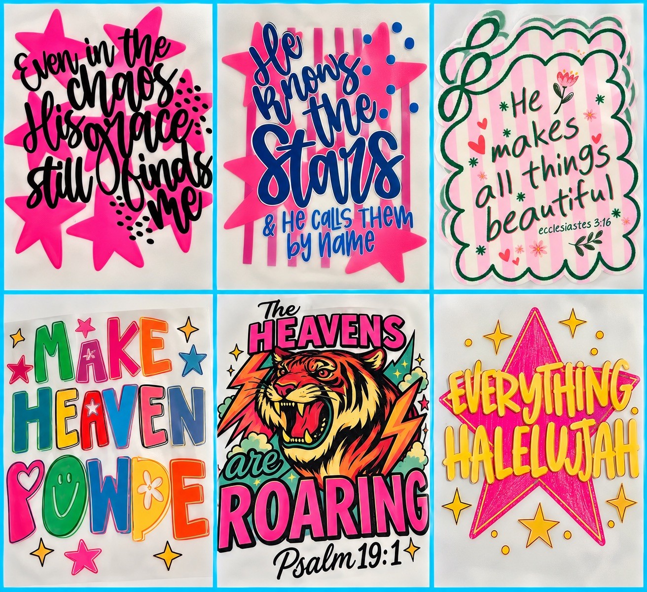 Lot of Faith Based Heat Transfers NEW Over 130 Pieces