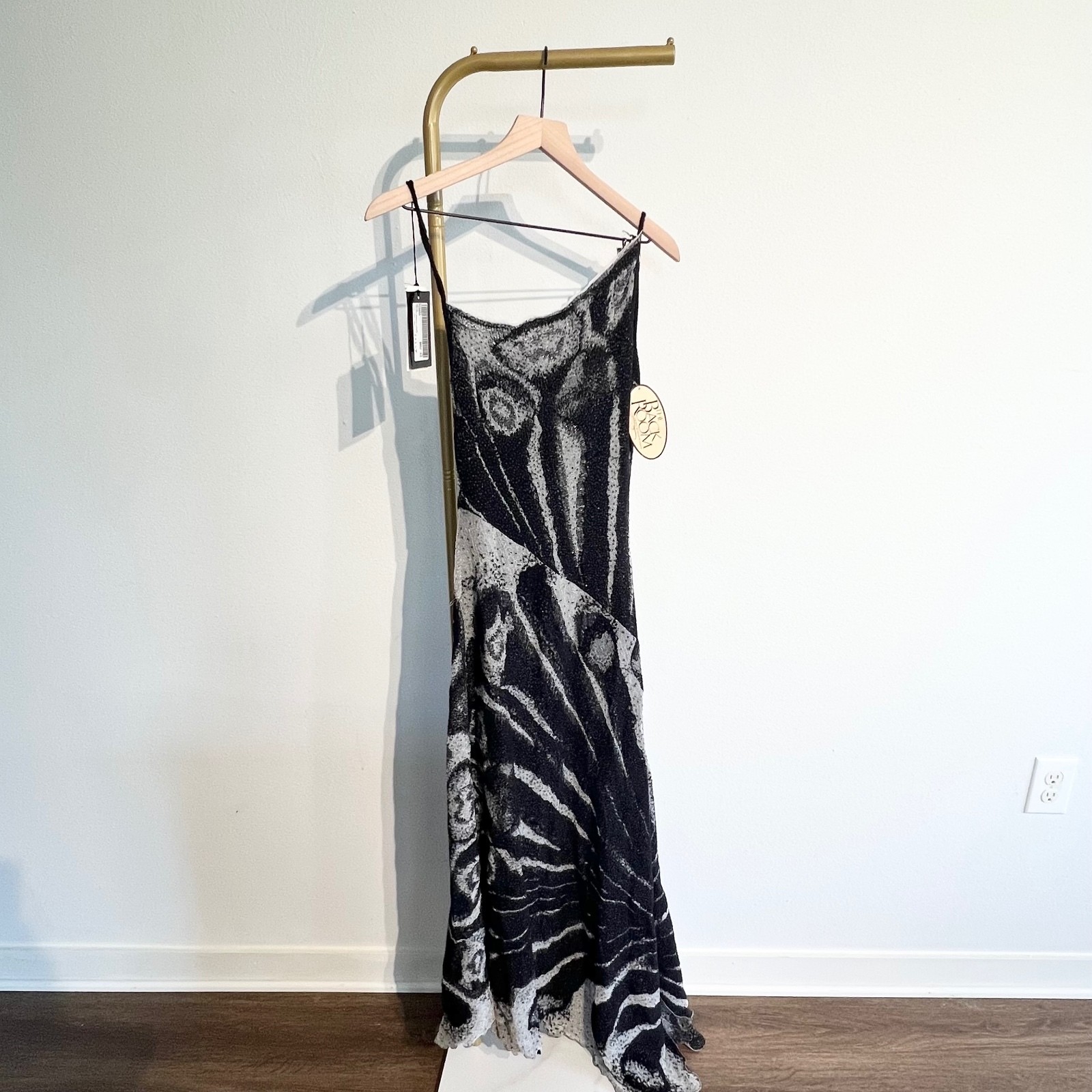 2001 Vintage Class Roberto Cavalli Moth Knit Dress