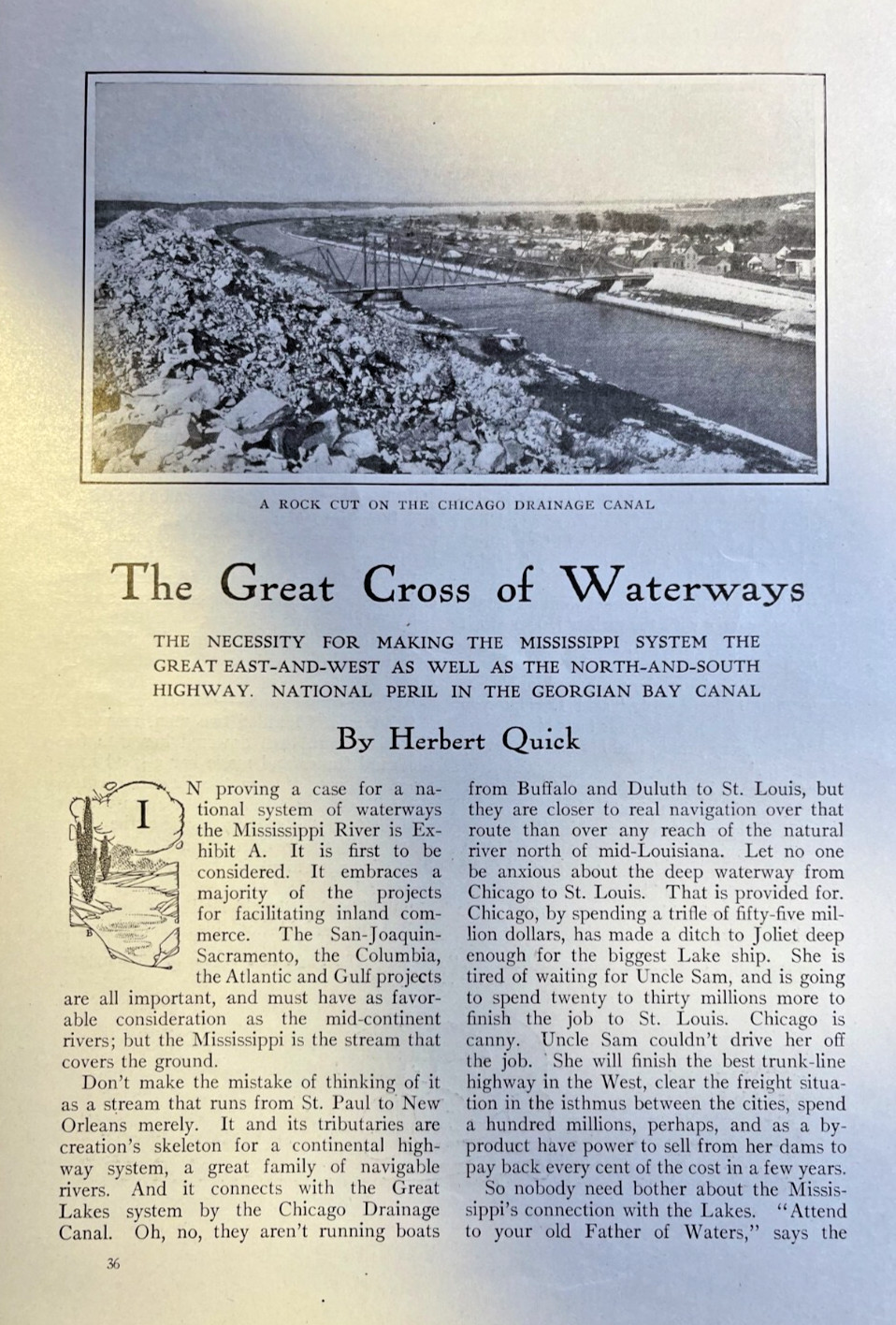 1908 Building Mississippi River Waterways Chicago Drainage Canal Ohio River