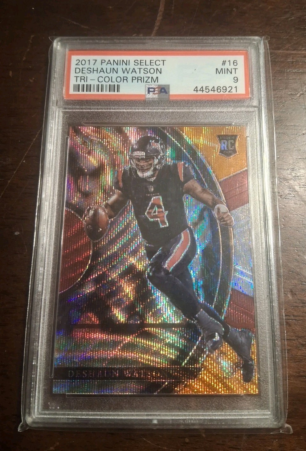 PSA 9 2017 Select Deshaun Watson Tri-Color Prizm 093/199 RC Rookie SP Case Hit 