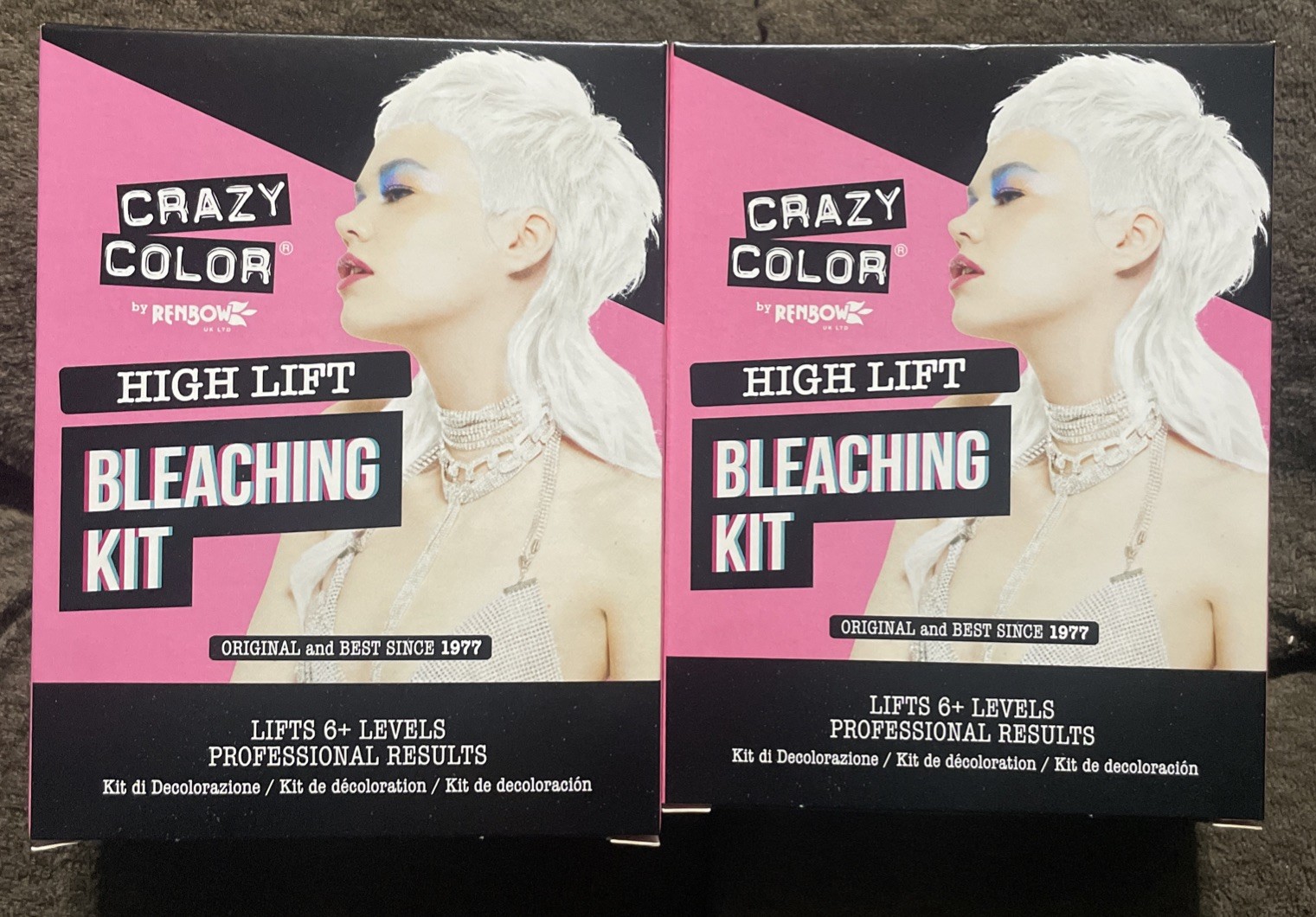 Two Pack of Crazy Color Hair Bleaching Kits New In Box Two Pack of Crazy Color Hair Bleaching Kits New In Box