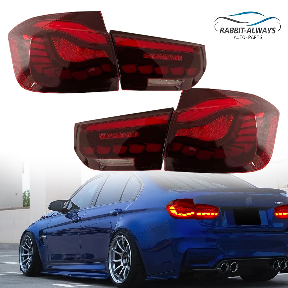 For 2012-2018 BMW 3 Series F30 Red LED Tail Lights Sequential Turn Signal