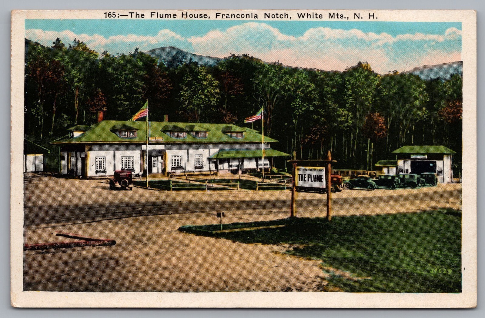 Flume House Franconia Notch White Mts NH Posted Postcard TS-228