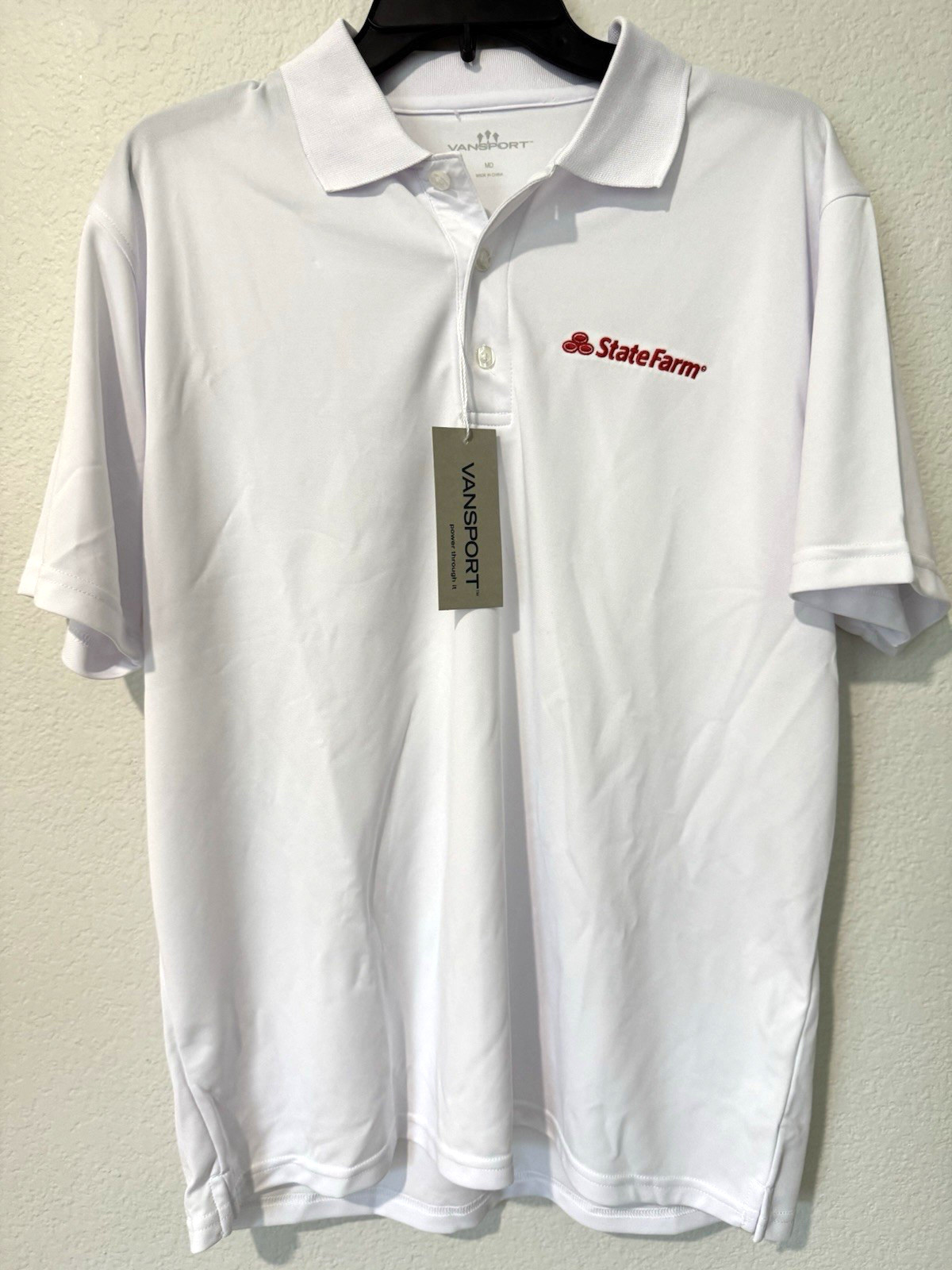 State Farm Insurance Polo Shirt Vansport Size M NWT Office Uniform Polo