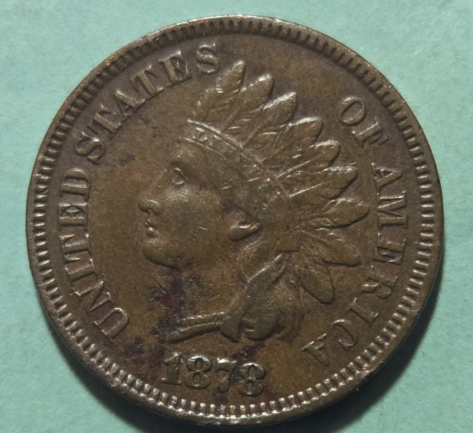 KEY DATE 1878 INDIAN HEAD PENNY XF PLUS L@@K