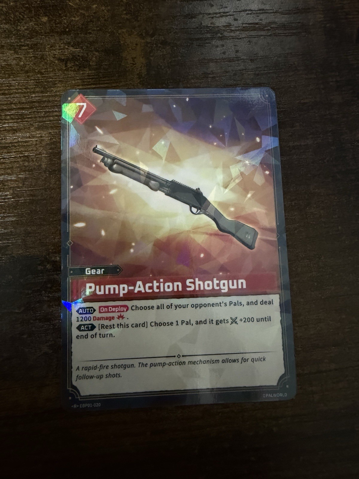 Palworld Pump-Action Shotgun #020/EBP01 Rare Holo Pack Fresh NM Palworld Pump-Action Shotgun #020/EBP01 Rare Holo Pack Fresh NM