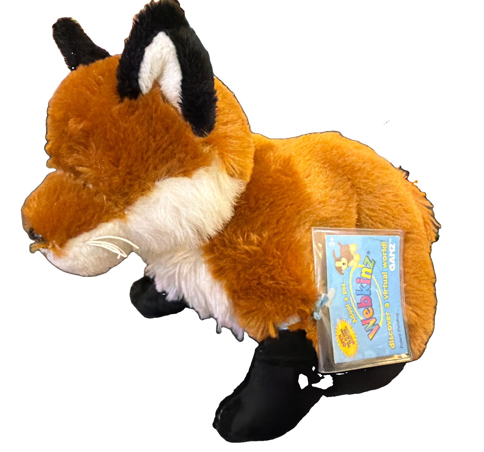 GANZ Webkinz Fox Plush HM171 Retired Sealed Code Stuffed Animal Y2K Online Game