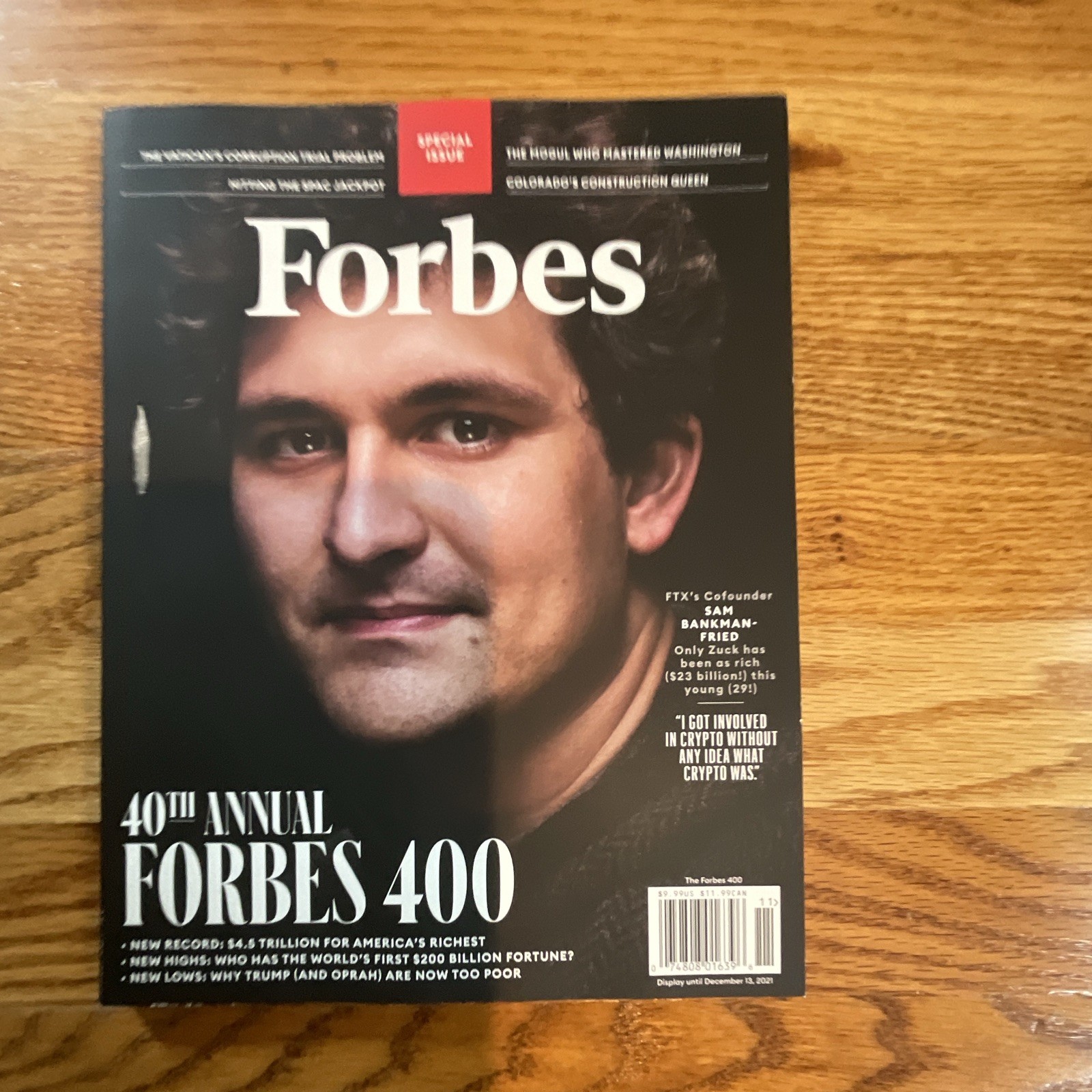 Forbes Magazine Forbes 400 Special Issue Oct 2022 Sam Bankman-Fried Cover
