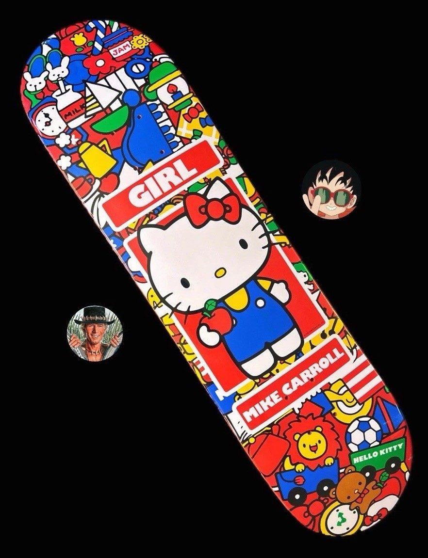 RARE Hello Kitty Mike Carroll Girl Skateboard Deck Sanrio 2009 Vintage BRAND NEW