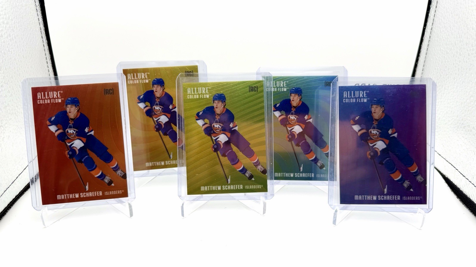5 2025-26 Allure Color Flow RC Matthew Schaefer Full Rainbow Complete Set Rookie 5 2025-26 Allure Color Flow RC Matthew Schaefer Full Rainbow Complete Set Rookie