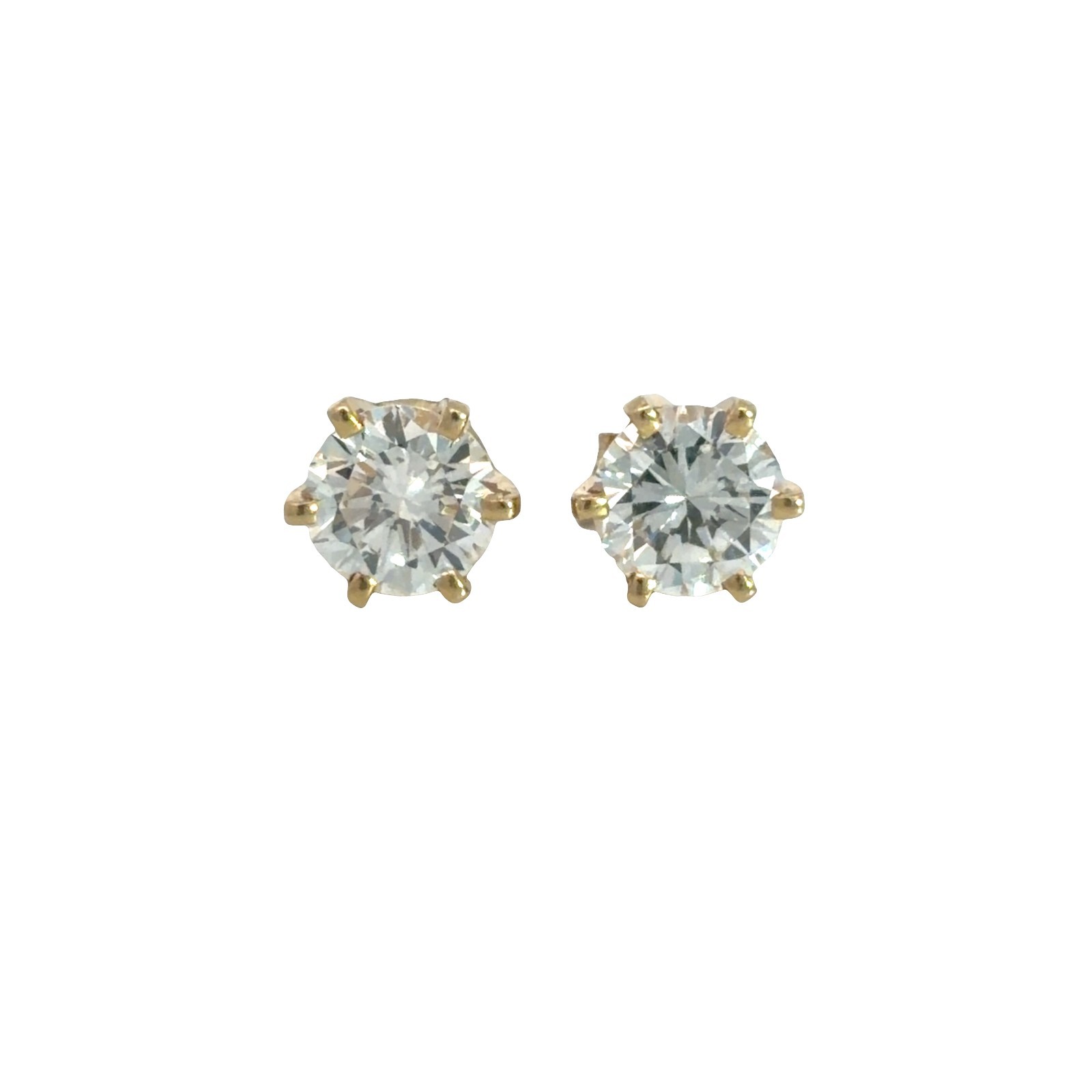 14k Yellow Gold 0.94cttw Diamond Stud Earrings