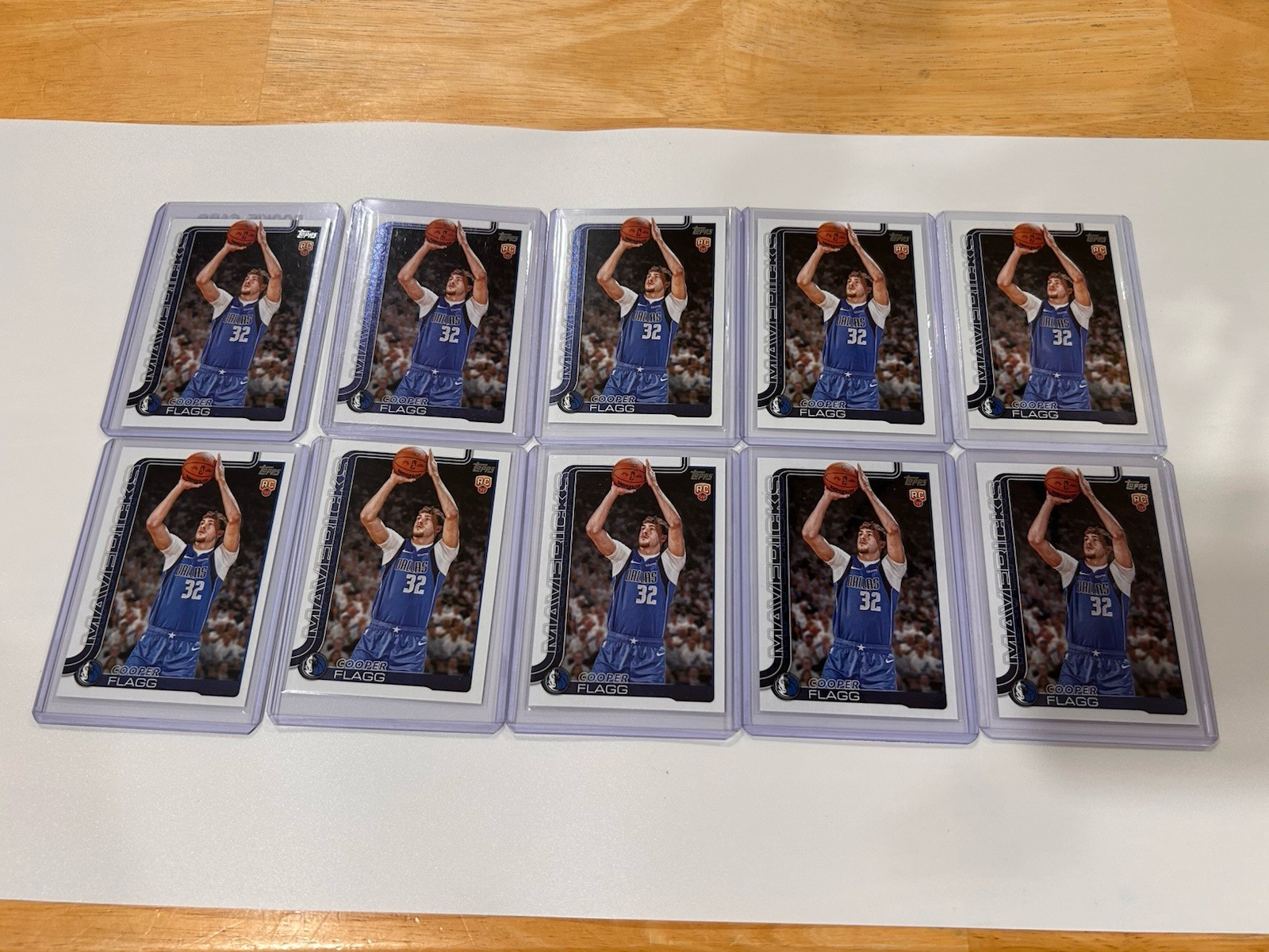 Cooper Flagg 2025-26 Topps Flagship Basketball RC Rookie Card #201 - Lot of 10 Cooper Flagg 2025-26 Topps Flagship Basketball RC Rookie Card #201 - Lot of 10