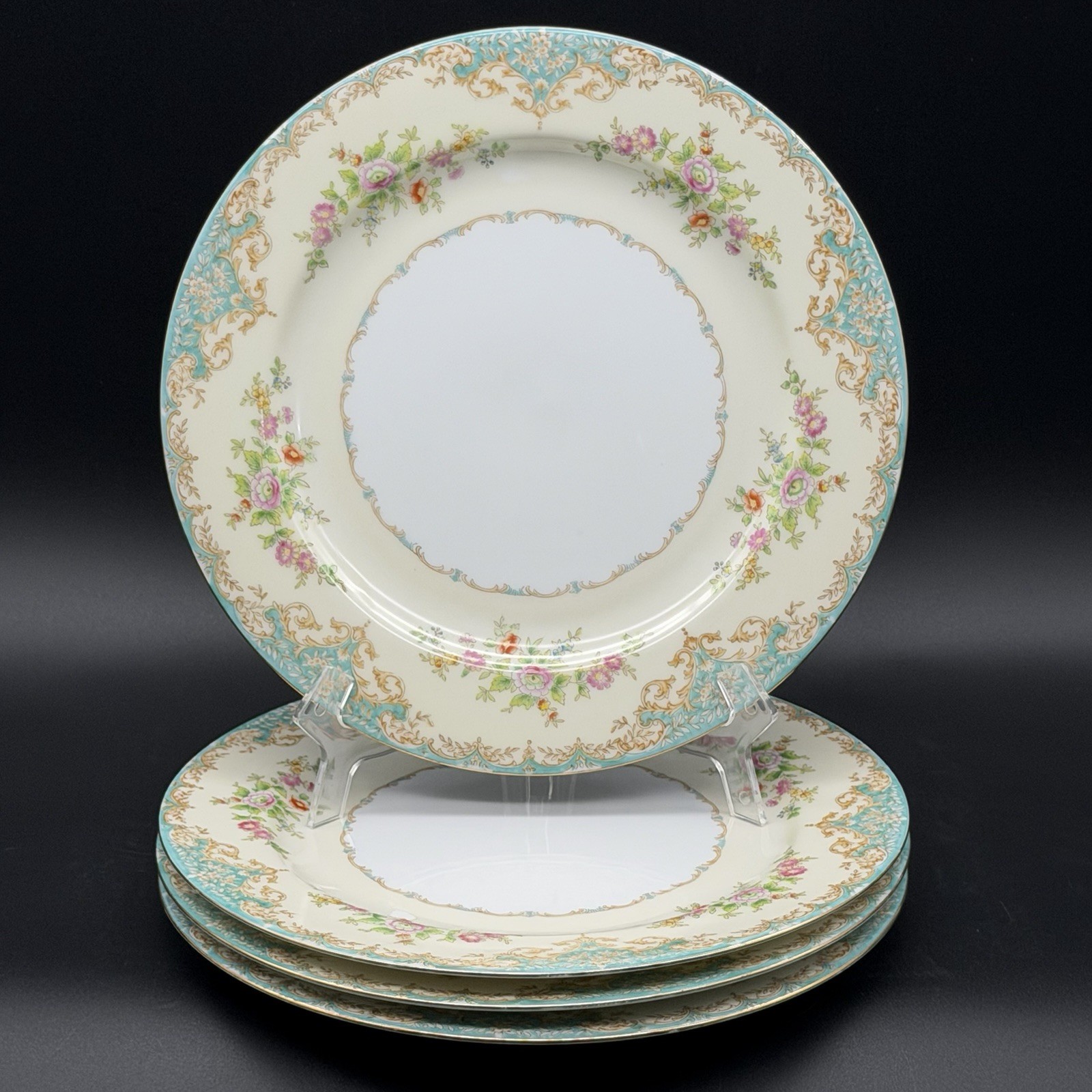 Antique Noritake Morimura Set Of 4 Dinner Plates 10” Made In Japan Antique Noritake Morimura Set Of 4 Dinner Plates 10” Made In Japan