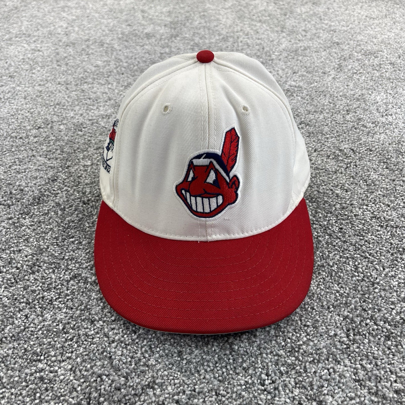 VTG Cleveland Indians Snapback Hat Chief Wahoo Jacobs Field Inaugural Season 90s