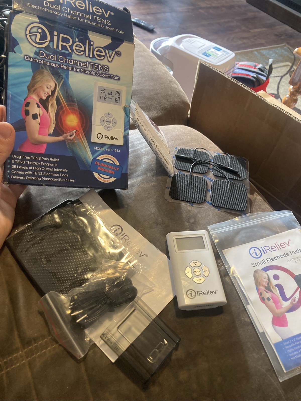 iReliev ET-1313 Pain Relief TENS System, Dual Channel Electrotherapy Device