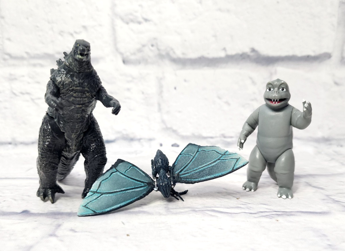 MINYA GODZILLA MOTHRA Action Figure Movie TOHO Jakks Super 7 Kaiju Monster LOT