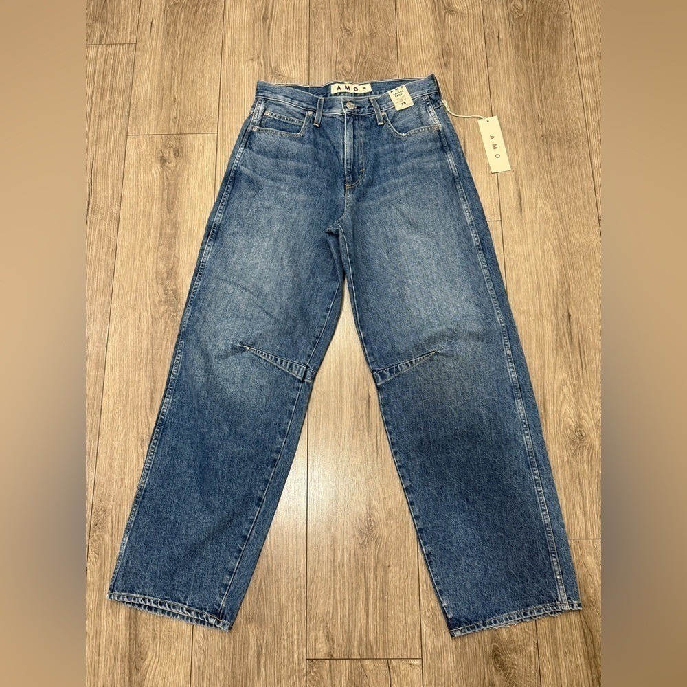 NWT AMO Sandra Baggy Denim Slouchy Jeans Blue Sz 25 NWT AMO Sandra Baggy Denim Slouchy Jeans Blue Sz 25