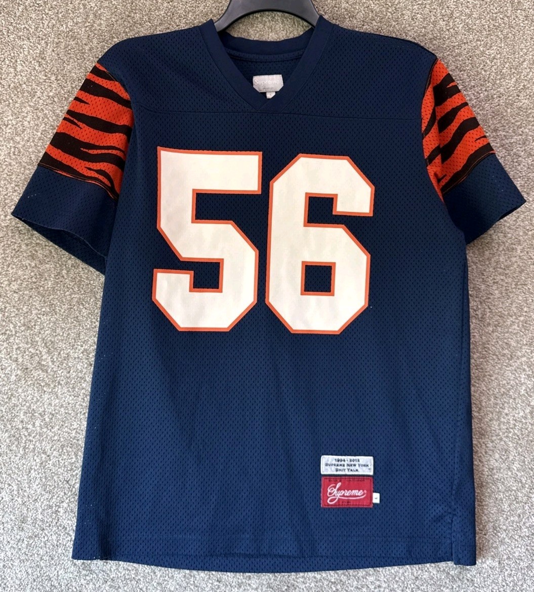 Used 2012 Supreme Bengals Football Jersey #56 Blue Orange Large 100% Authentic Used 2012 Supreme Bengals Football Jersey #56 Blue Orange Large 100% Authentic