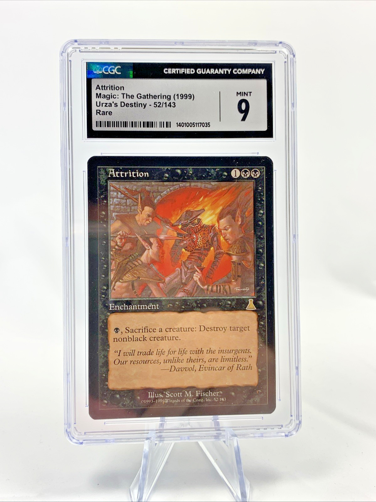 ATTRITION – Urza\'s Destiny – Graded CGC 9 MTG Magic the Gathering Card 1999