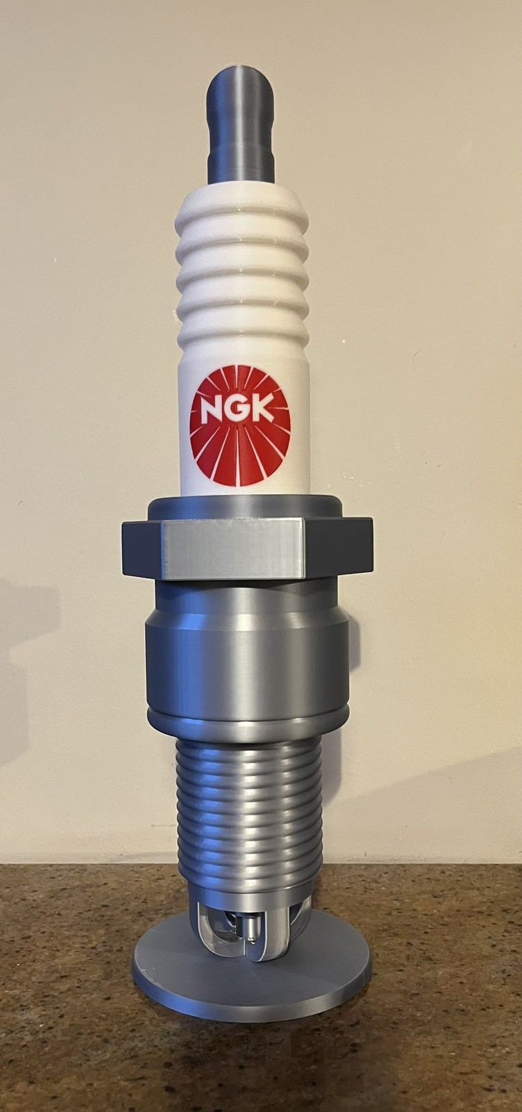Giant 3D Printed NGK Spark Plug / Man Cave / Garage Art / Fun Thing To Own. Giant 3D Printed NGK Spark Plug / Man Cave / Garage Art / Fun Thing To Own.