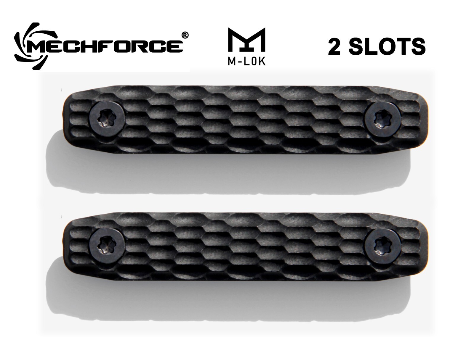 Mechforce M-LOK G10 Rail Panels 2 Slot (2 Pack) CNC Machined Textured Grip Cover