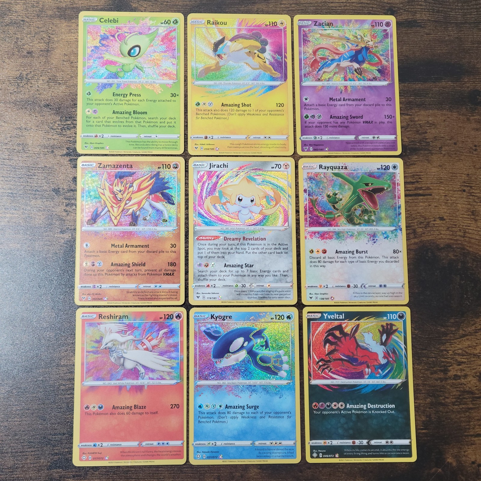 Amazing Rare Complete Set of 9 Cards from Vivid Voltage & Shining Fates NM Mint Amazing Rare Complete Set of 9 Cards from Vivid Voltage & Shining Fates NM Mint