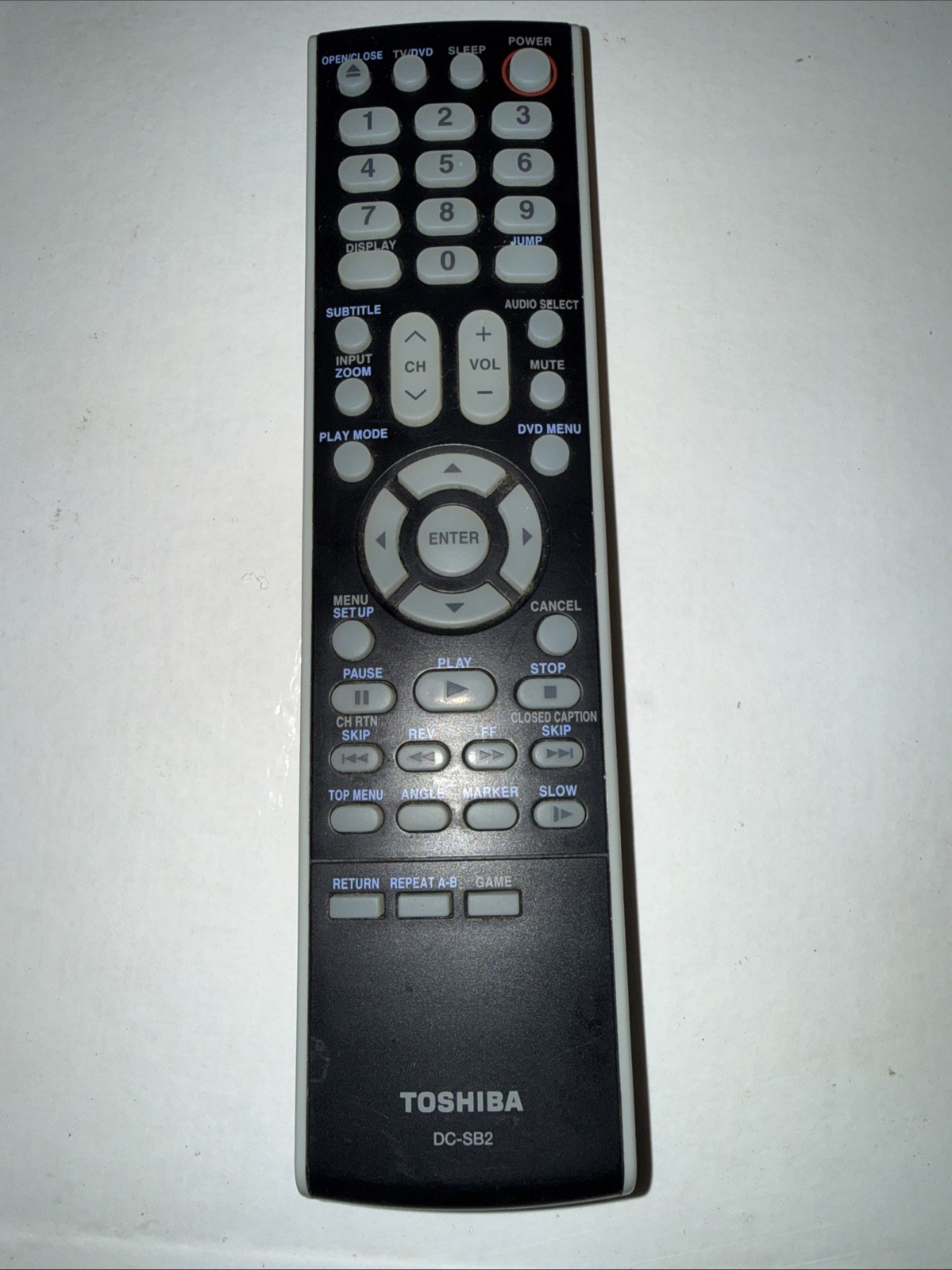 Toshiba DC-SB2 TV DVD Combo Remote Control for MD14Q42 MD20Q42 MD24Q42 Genuine