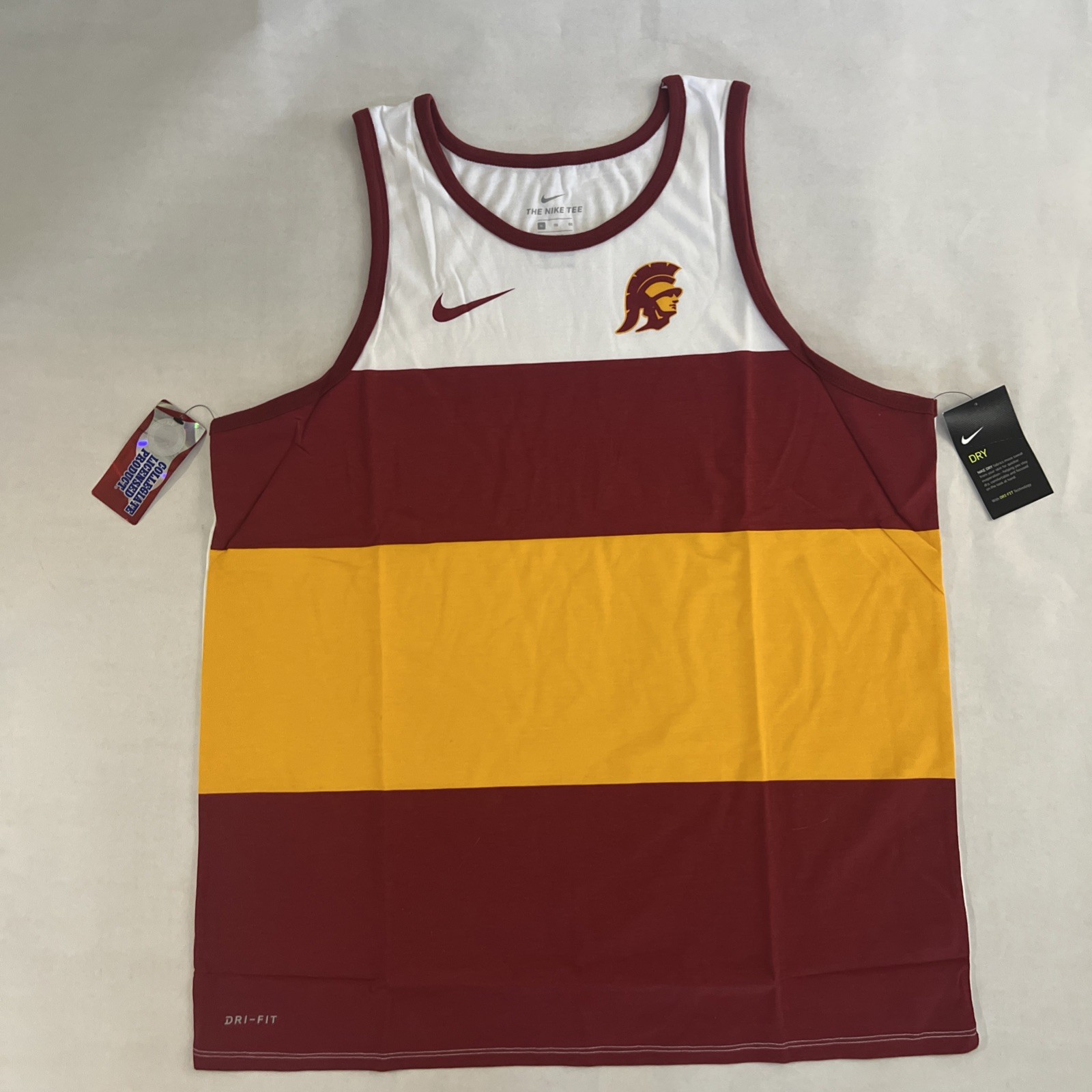 Men’s NWT Package Nike Dri Fit USC ✌️Trojans Tank Top Printed Size XL