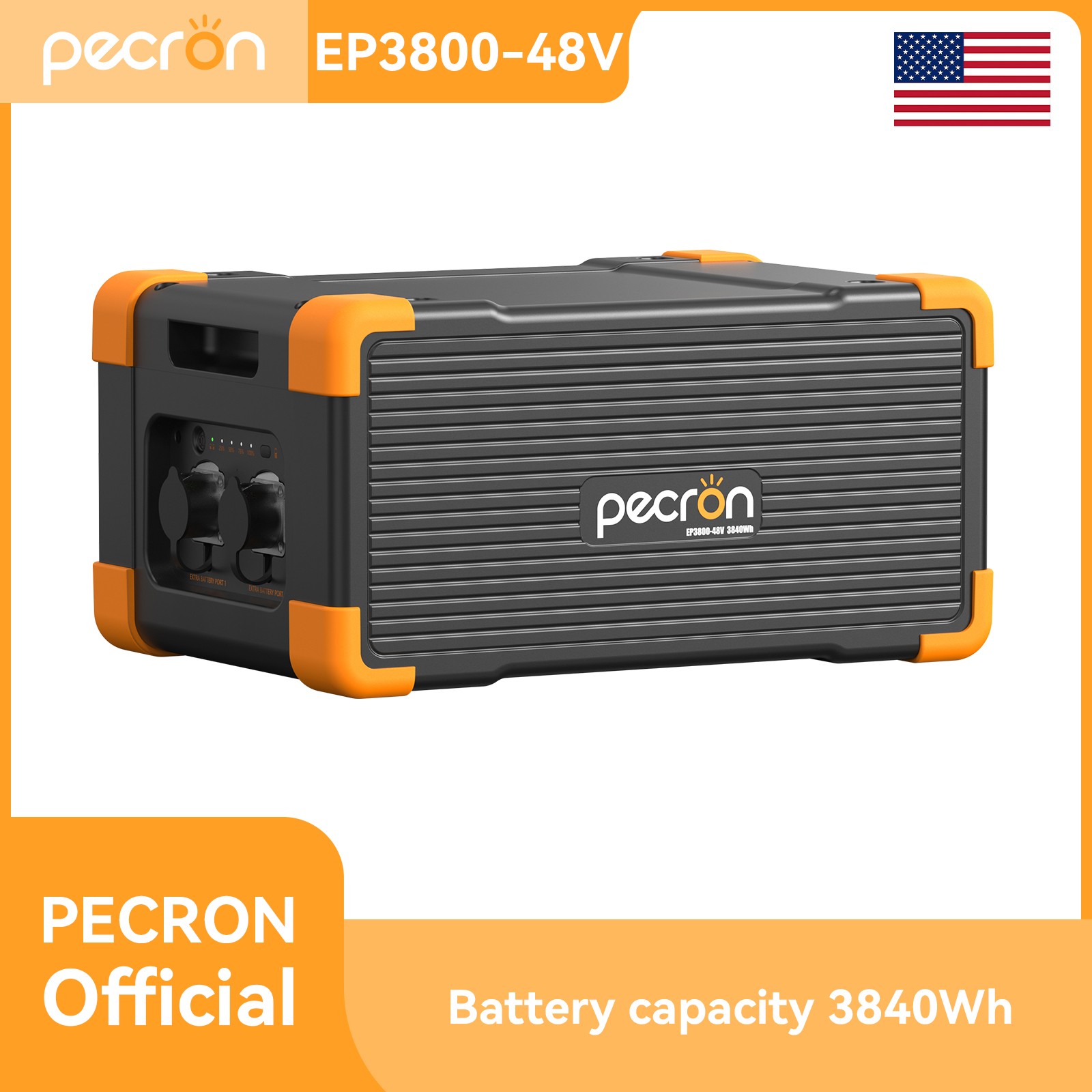 PECRON EP3800-48V 3840Wh Solar Generator Expansion Battery for F3000LFP E3600LFP