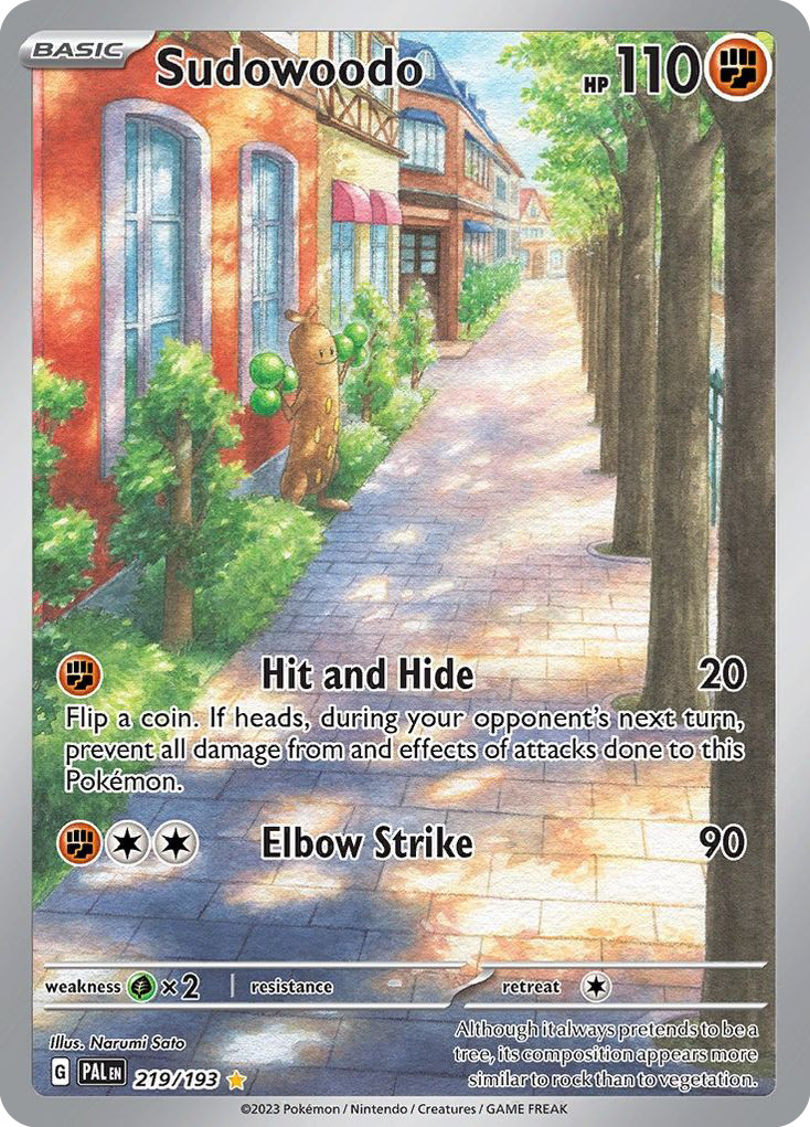 Sudowoodo 219/193 Illustration Rare Paldea Evolved Pokemon Holo NM Sudowoodo 219/193 Illustration Rare Paldea Evolved Pokemon Holo NM