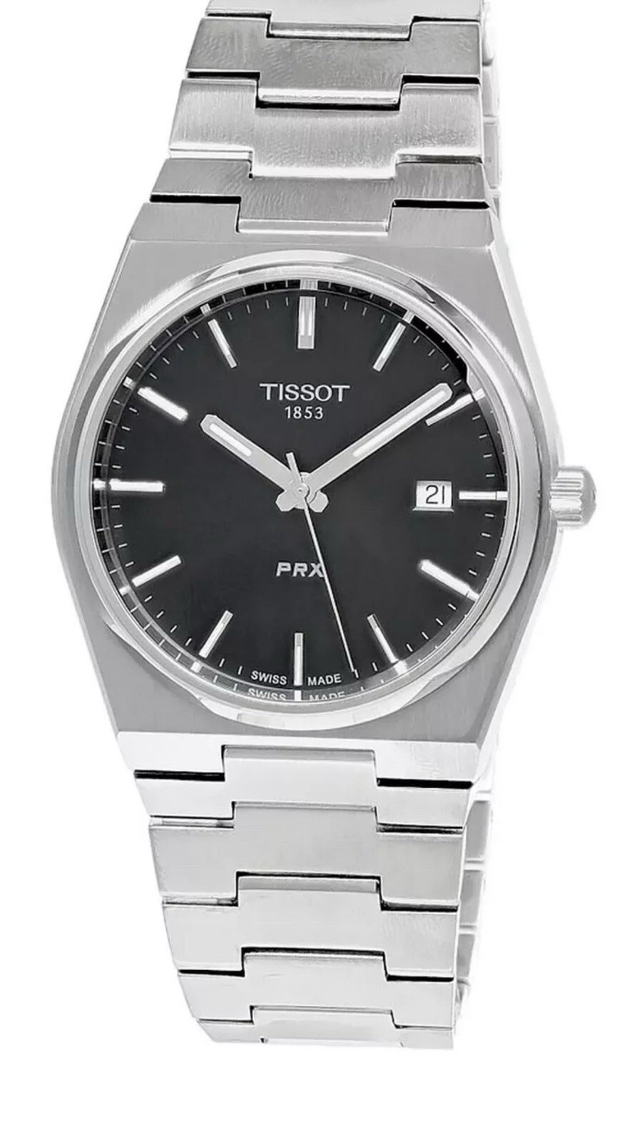 TISSOT PRX 40MM STAINLESS STEEL BLACK DIAL MEN'S WATCH T137.410.11.051.00