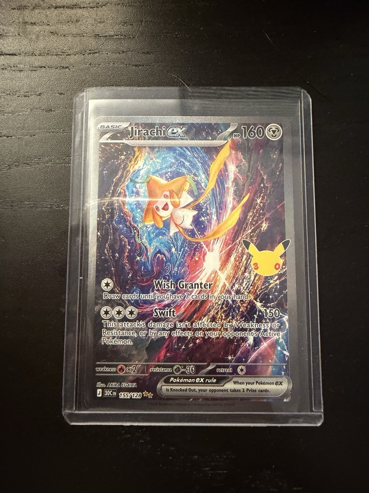 Pokemon Jirachi ex 155/128 30th Celebration Anniversary Special Illustration