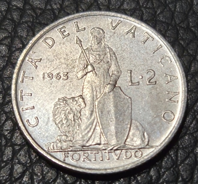 1963 Vatican City 2 Lire Coin