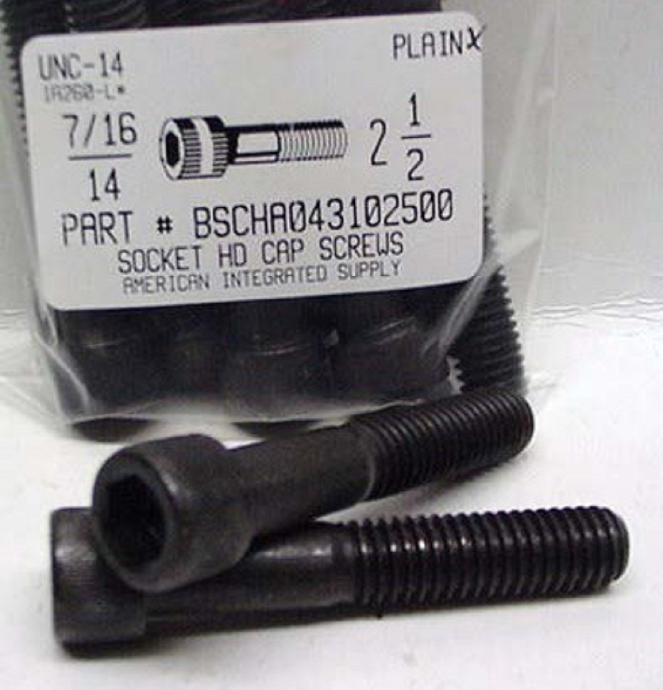 7/16-14x2-1/2 Hex Socket Head Cap Screws Alloy Steel Black (25) 7/16-14x2-1/2 Hex Socket Head Cap Screws Alloy Steel Black (25)