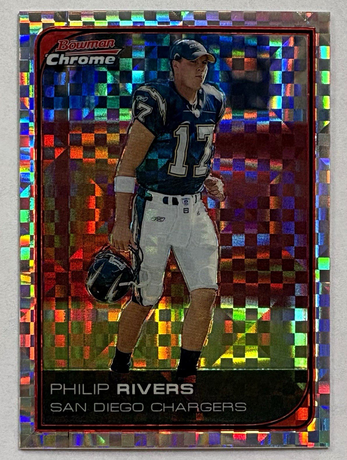 #158 Philip Rivers 2006 Bowman Chrome - Xfractors #/250 San Diego Chargers