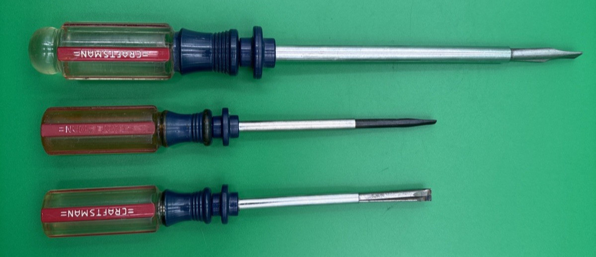 Vintage Craftsman SCREWHOLDING Screwdriver Set Made in USA. 3 Piece
