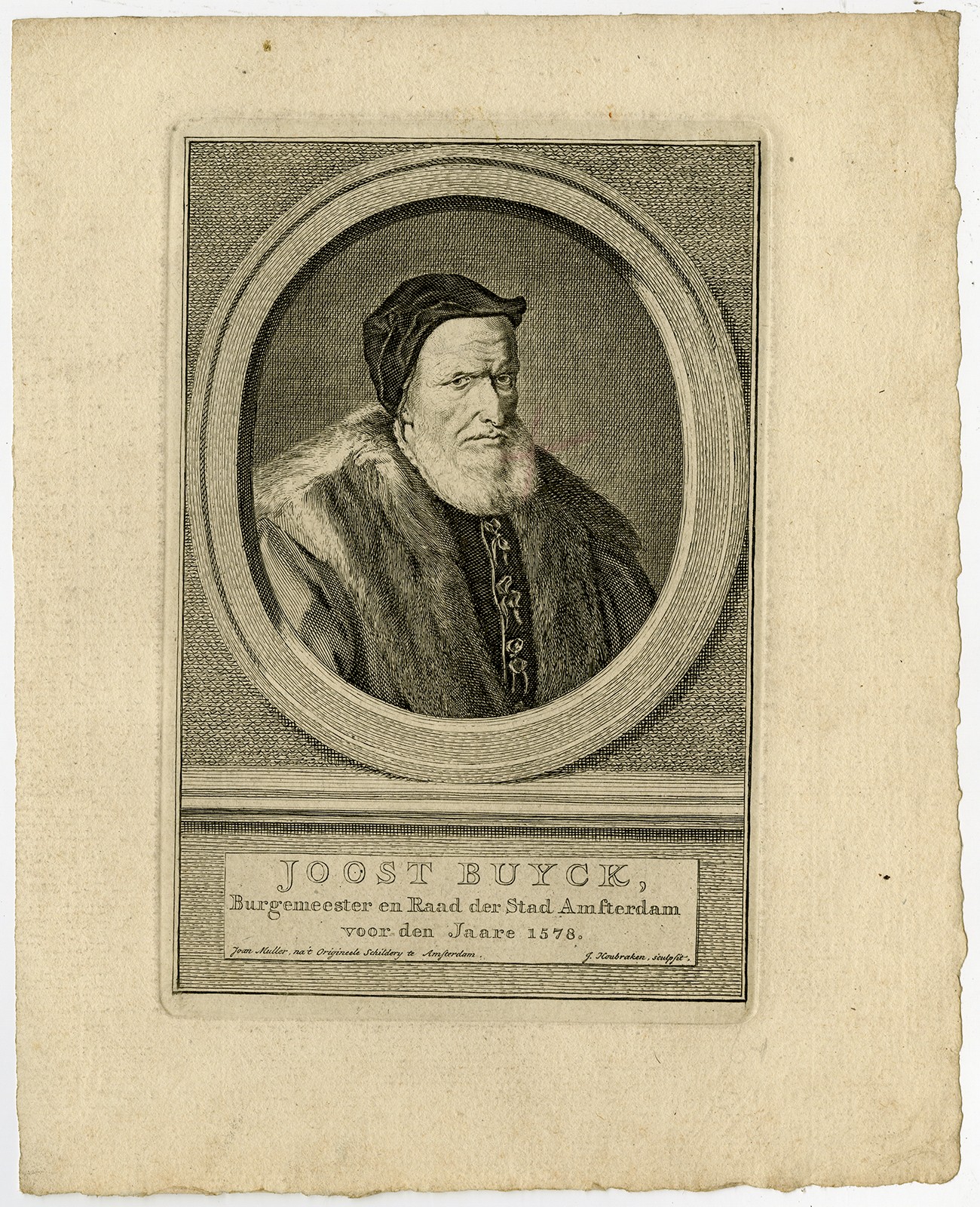 Antique Print-DUTCH HISTORY-PORTRAIT-JOOST BUYCK-Houbraken-1749